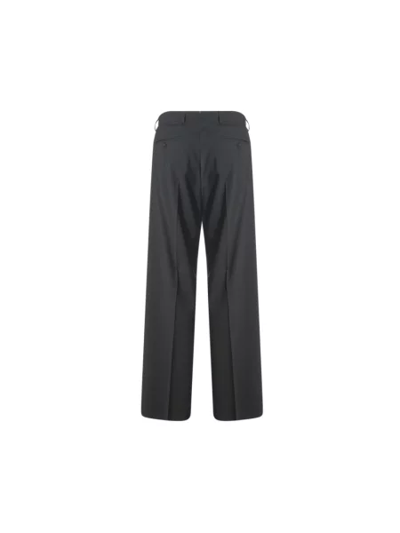 Spodnie Emporio Armani wełniane czarne