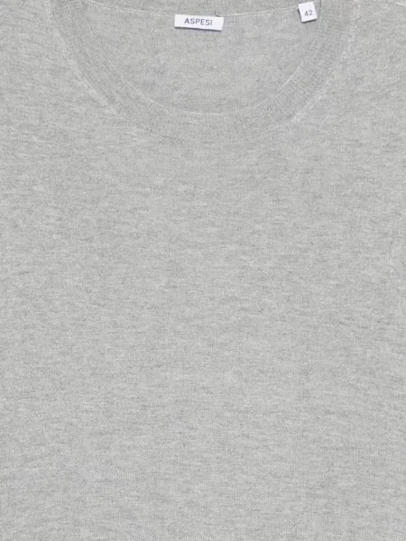 Tricou Aspesi cu decolteu rotund scurt gri