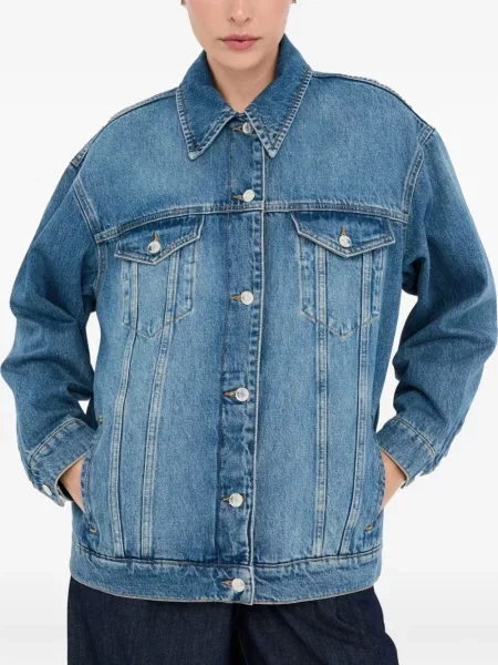 Kołnierzykowy kurtka jeansowa Liu Jo niebieska