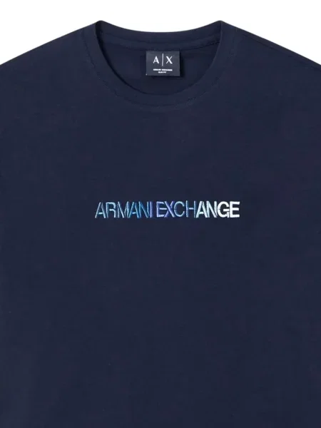 Tricou Armani Exchange cu autograf albastru