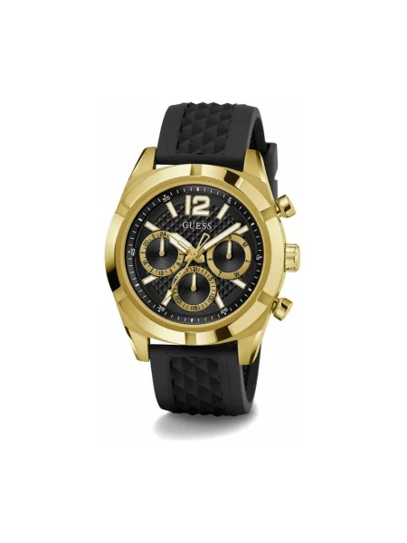 Lniany zegarek Guess żółty