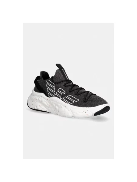 Sneakersy Emporio Armani Ea7 na platformie czarne