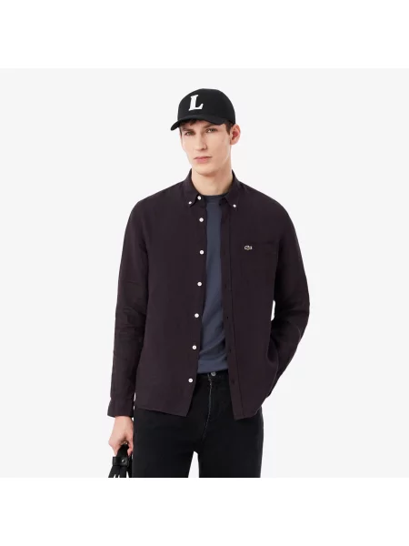 Lacoste сорочка чоловіча Regular Fit коричнева