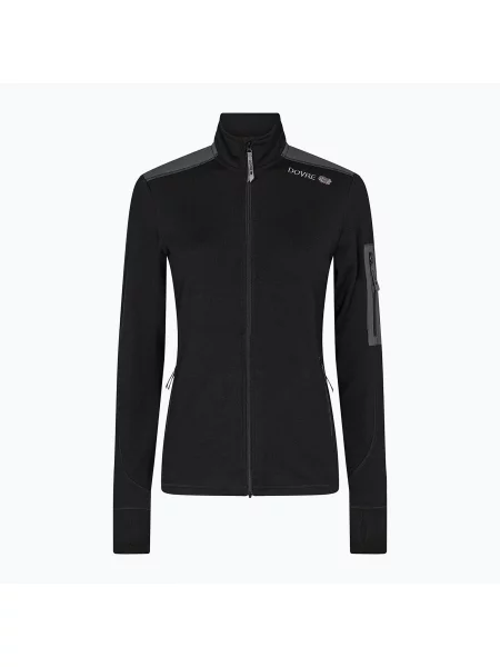 Bluză de schi pentru femei Dovre Midlayer Full Zip black negru