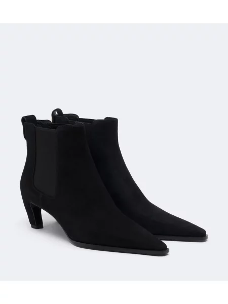 Semišové chelsea boots Tory Burch černé