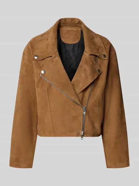 Kurtka skórzana z kołnierzem z połami model Kaia' Stand Studio