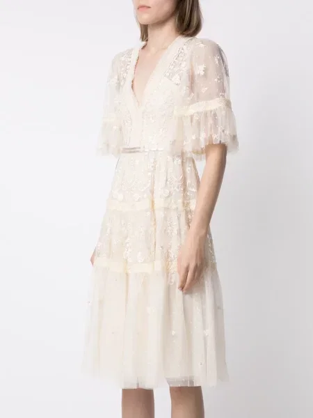 Rochie Needle & Thread cu model floral în linie A