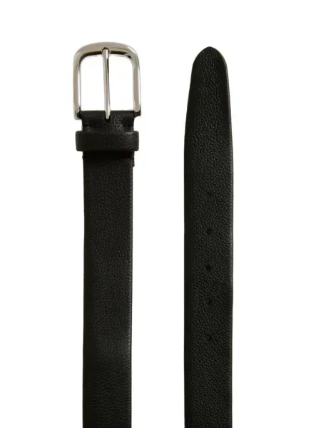 Cu centură curea Kiton din piele negru