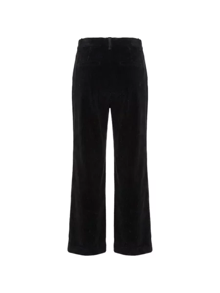 Pantaloni Brunello Cucinelli de catifea cord negru