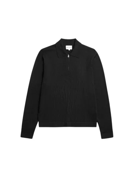 Sweter Norse Projects z wełny merino czarny