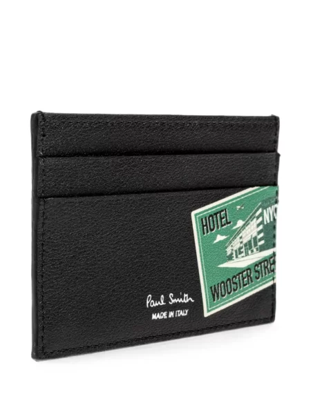 Portofel Paul Smith din piele cu imagine negru