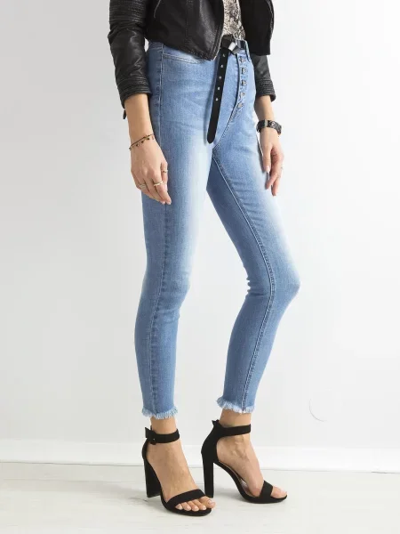 Pantaloni Fashionhunters albastru