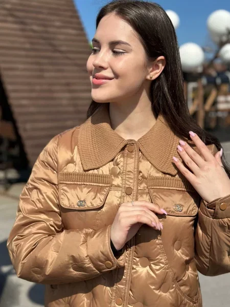 Демисезонная куртка Viva Wear коричневая