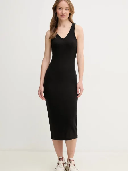 Calvin Klein Jeans sukienka maxi dopasowana czarny