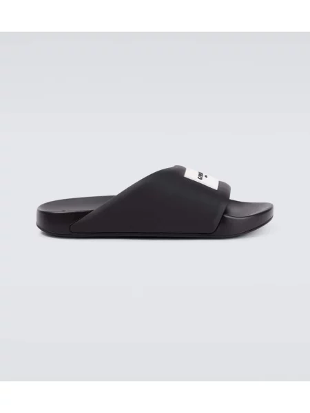 Klapki mules Givenchy z logo czarne