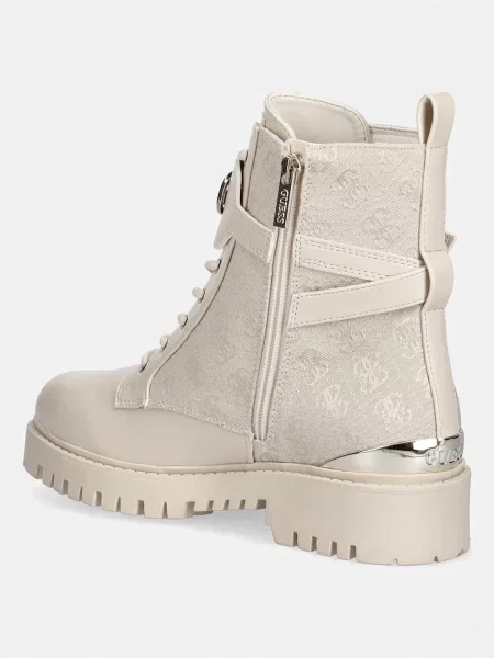 Guess workery na platformie beżowe