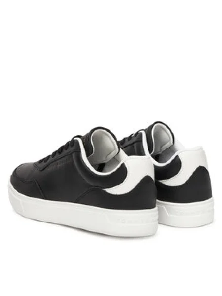 Tommy Hilfiger Kožené tenisky CASUAL CUPSOLE SNEAKER čierna