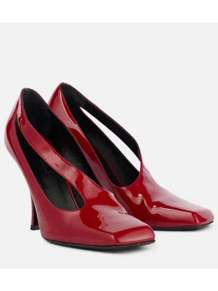 Pantofi cu toc Khaite din piele de lac roșu