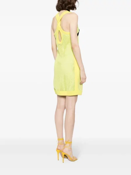 Ažur odgovarati haljina bez rukava Off-white bez rukava bijela