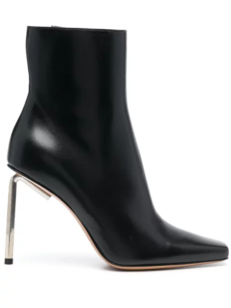 Cizme scurte Off-white din piele alb