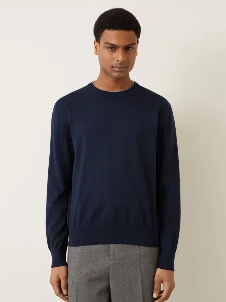 Jil Sander Sweter blau biały