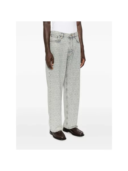 Szerokie jeansy Emporio Armani niebieskie