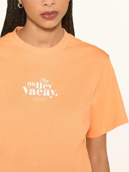 HUGO T-Shirt Vintage pomarańczowy