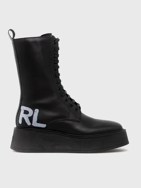Karl Lagerfeld cizme de piele Zephyr femei cu platforma negru