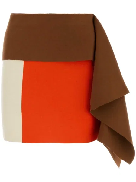 Fusta mini Fendi de lână maro