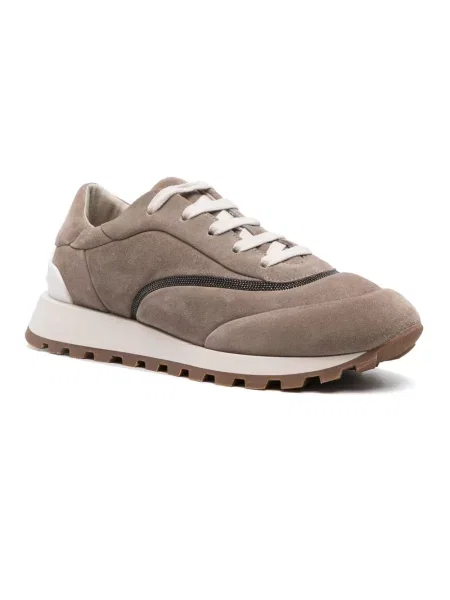 Sneakersy Brunello Cucinelli skórzane beżowe