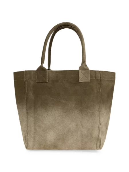 Geantă shopper Isabel Marant cu broderie verde