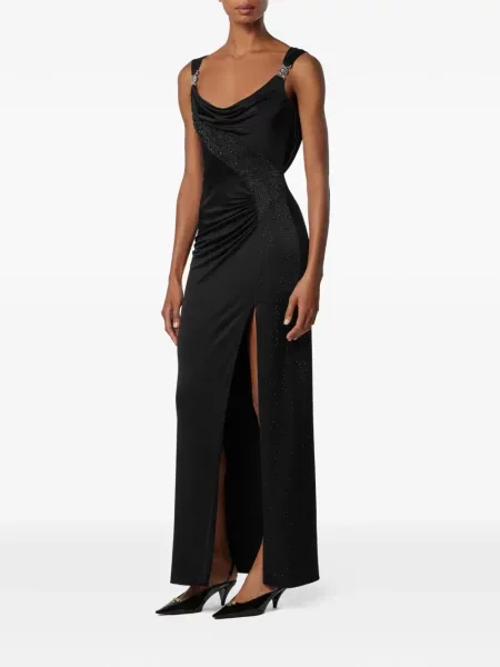 Rochie midi Versace până la genunchi de costum negru