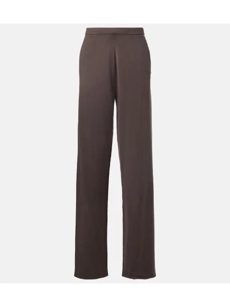 Pantaloni Extreme Cashmere din cașmir maro