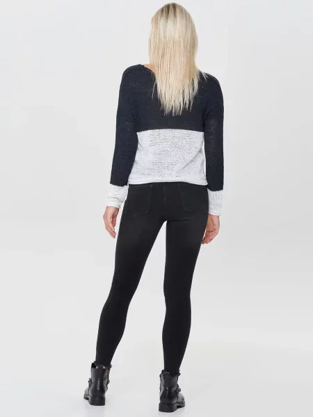 Jeansy w dekatyzowanym stylu o kroju skinny fit Only czarne