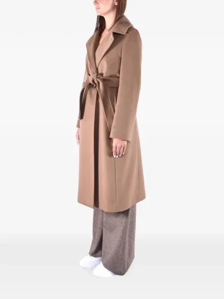 Двуредно препасан палто Max Mara кафяво
