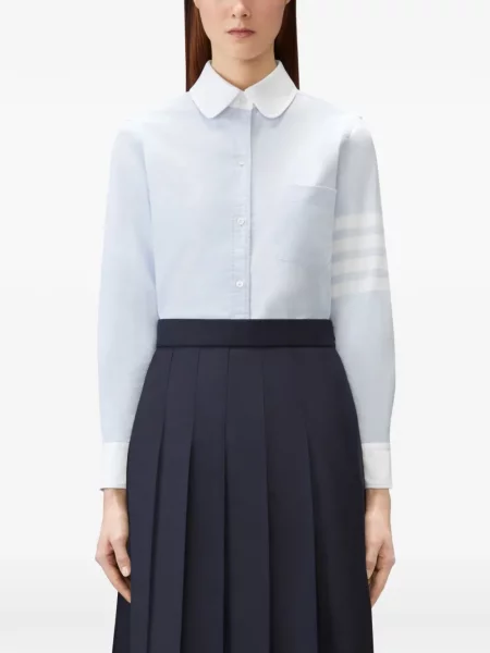Cămașă Thom Browne din țesătură twill albastru