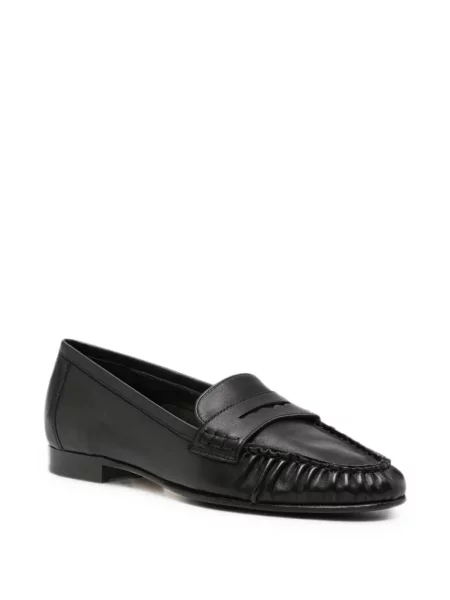 Pantofi loafer Aeyde cu volane negru