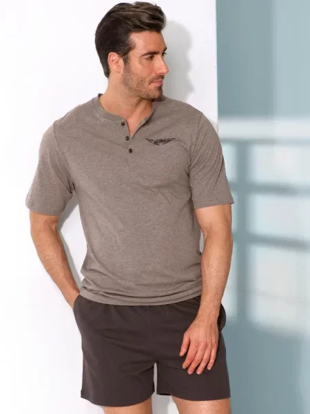 ARIZONA Kratka pižama rjava