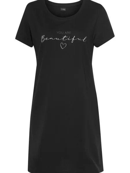 VIVANCE Spalna srajca Dreams črna bela