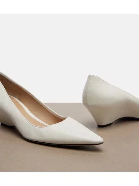 Pantofi cu toc The Row din piele alb