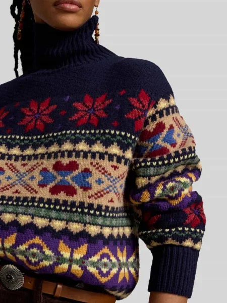 Polo Ralph Lauren sweter z wełną granatowy