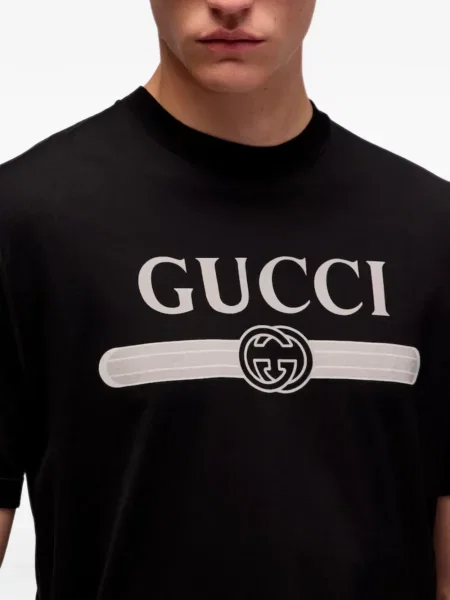 Koszulka Gucci z nadrukiem czarna