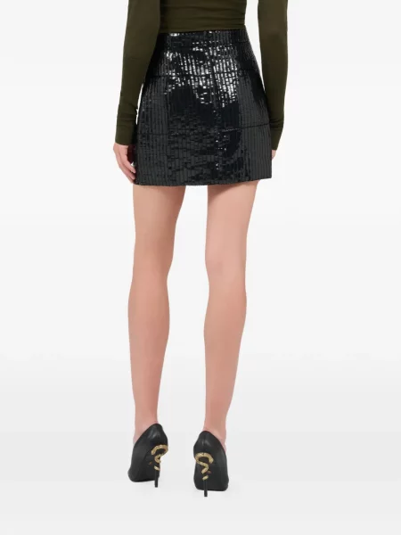 Mini fusta mini Roberto Cavalli cu paiete mini negru