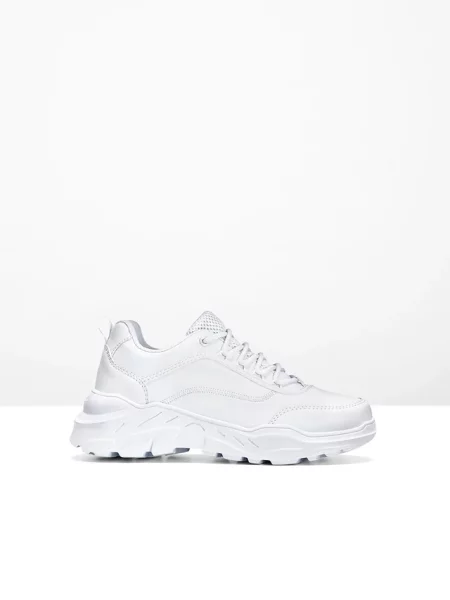 Sneakersy chunky z lekką podeszwą białe