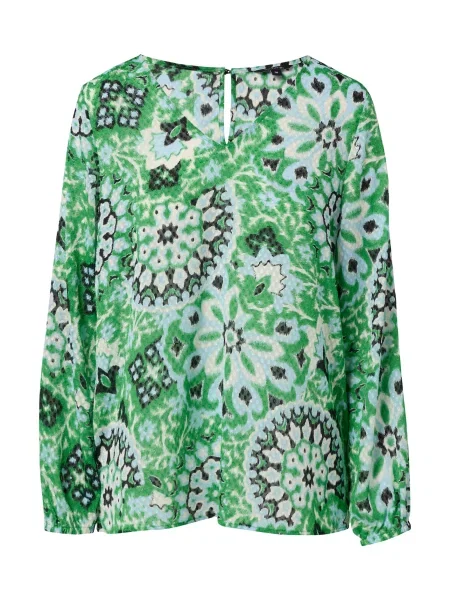 COMMA Bluza svetlo modra / kivi bela