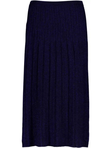 Spódnica midi Zimmermann do kolan prążkowana niebieska