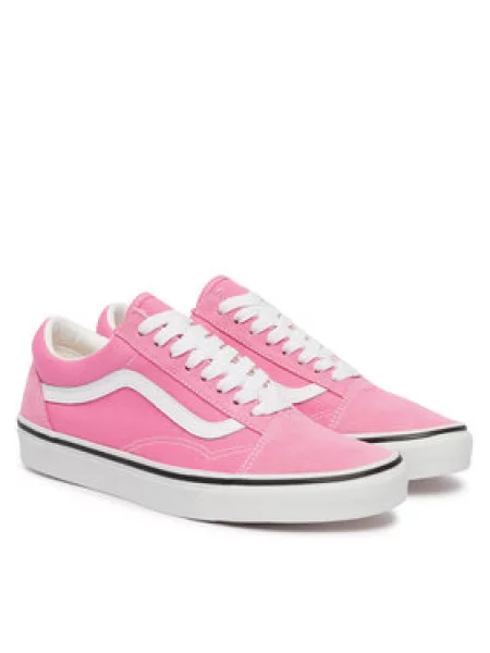 VANS Sportbačiai be auliuko Old Skool / balta rožinė