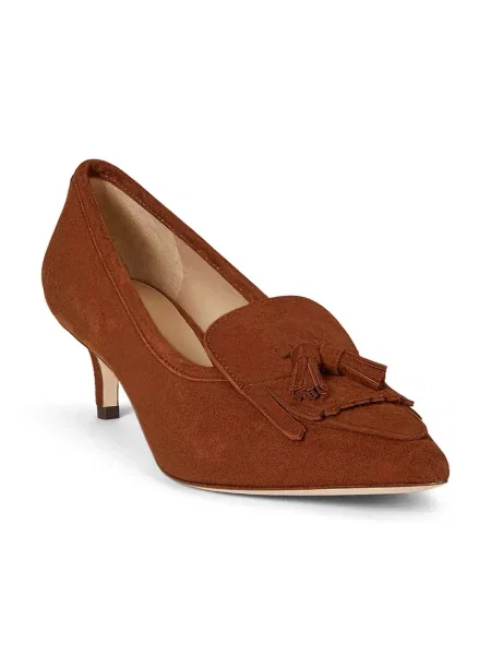 Semišové lodičky Lauren Ralph Lauren Adrienne Klt hnedá