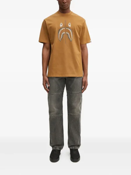 Raštuotas marškinėliai A Bathing Ape® ruda