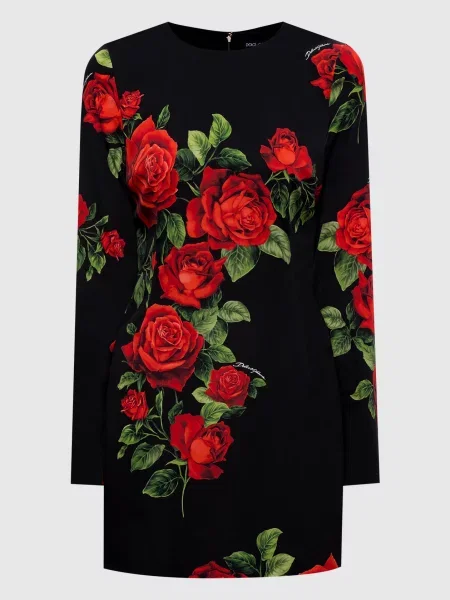 Платье мини Dolce&gabbana с принтом черное